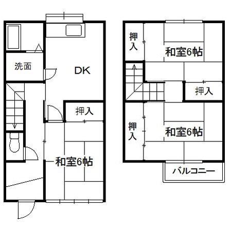 東新潟駅 徒歩10分 1-2階の物件間取画像